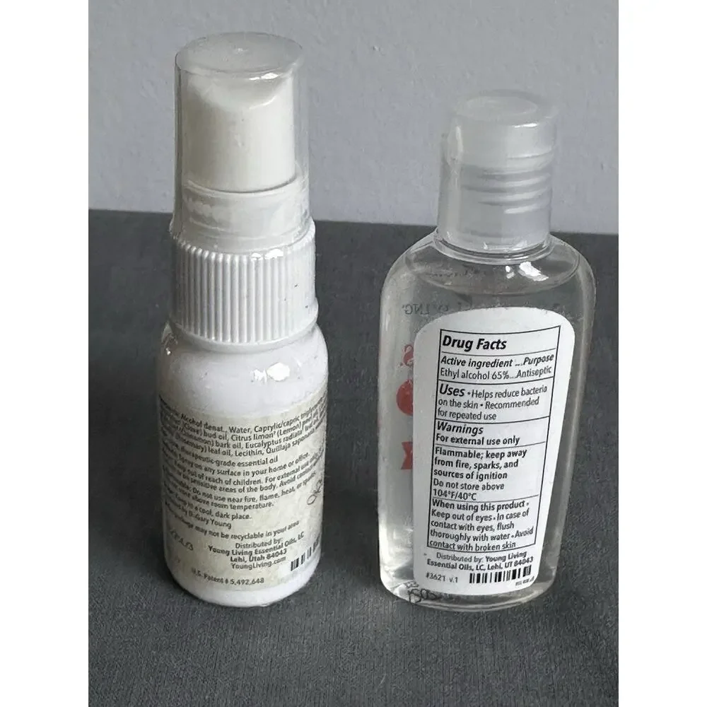 Young Living Thieves 1 Oz Spray And 1oz Waterless Hand Sanitizer Set NEE